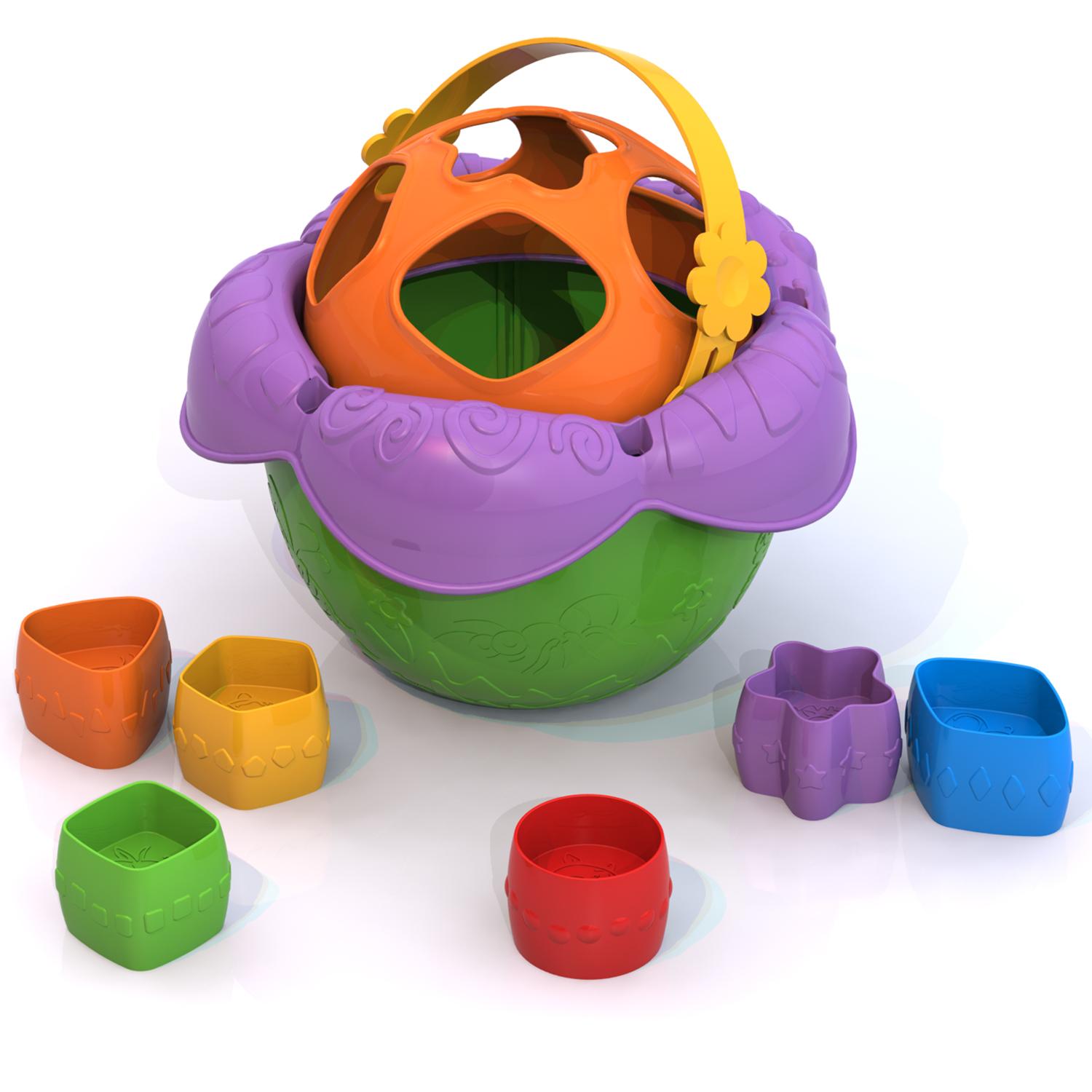 Дидактическая игрушка – Ведро Цветочек  